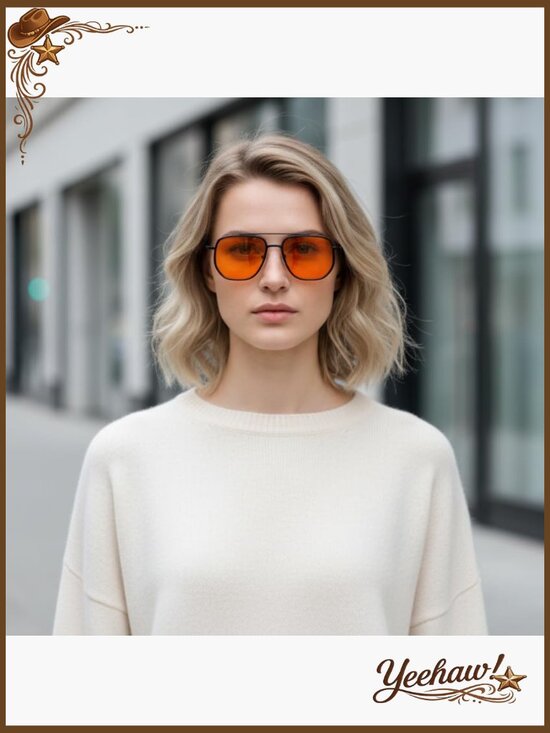 Retro Square Metal Frame Sunglasses UV Protection main image 4